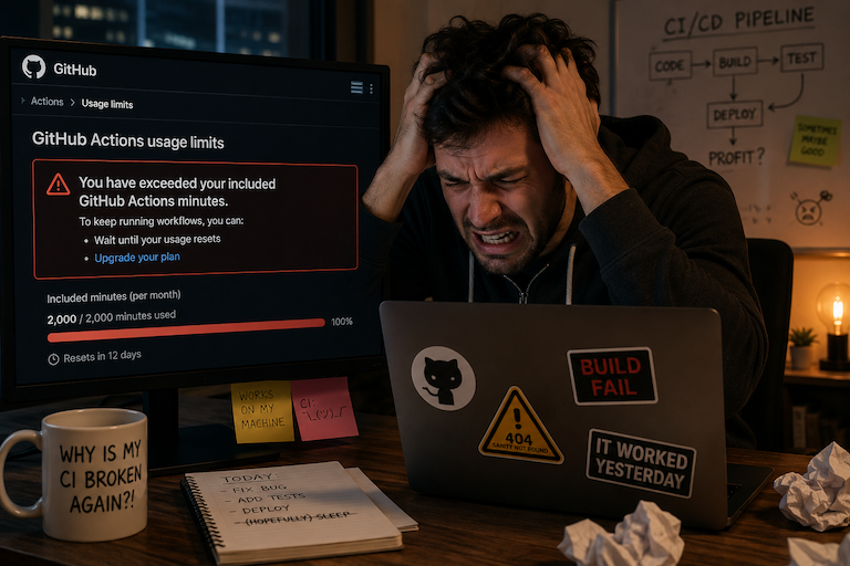 GitHub usage quotas frustration